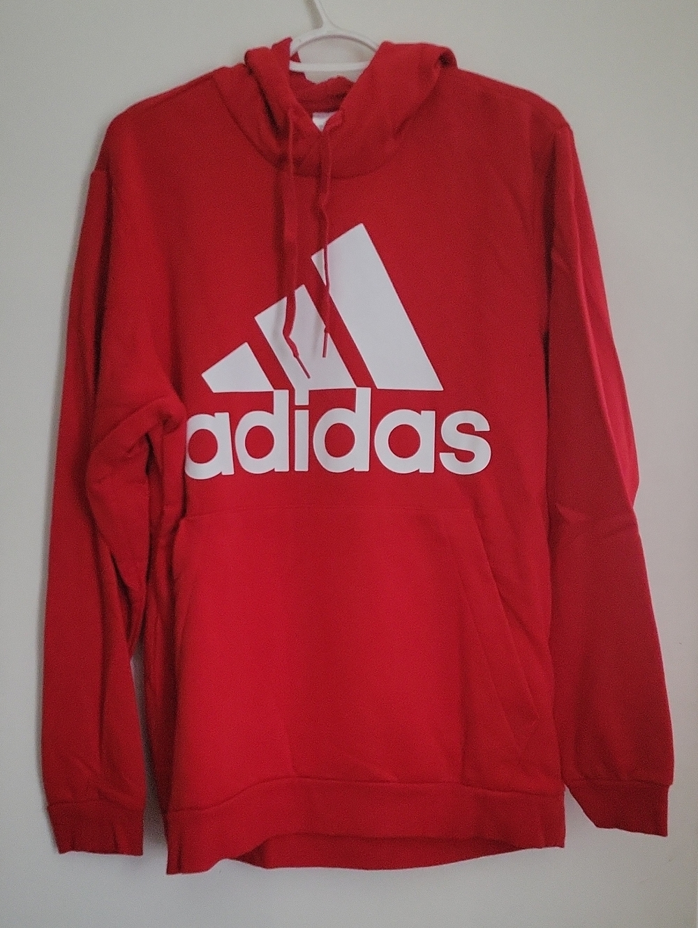 adidas Red Hoodie with White Logo